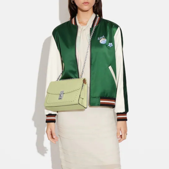 Coach Lane Shoulder Bag with Whipstitch - Pale Lime - Picture 5 of 5